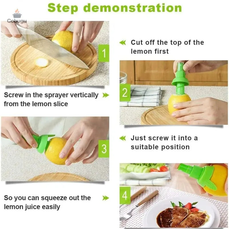 1PC Kitchen Gadgets Lemon Sprayer Fruit Juice Citrus Spray Orange Juice Squeeze Fruit Squeezer Kitchen Cooking Tools New cobugu