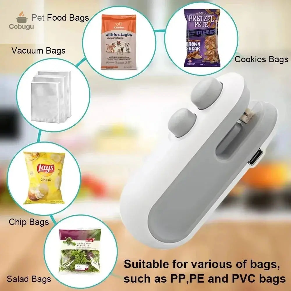 Mini USB charging packaging machine – Strong welding, neat cutting in 1 second cobugu